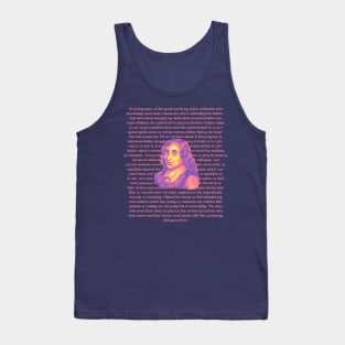 Blaise Pascal Portrait and Quote Tank Top